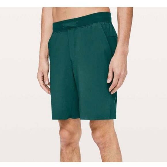 Lululemon T.H.E. Short S *License To Train 9" Royal Emerald Men EUC Active - Picture 1 of 5